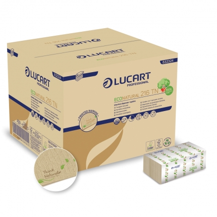 [001670] LUCART. Servilleta papel interplegada 16X24 cm L-ONE ECONATURAL 216 TN 2 Capas (6000 Uds)