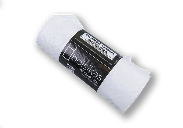 [BBA011x64] Bolsa basura especial 70x80 blanca [Caja 25 uds. Rollo 25 uds.] (Palet de 64 cajas)