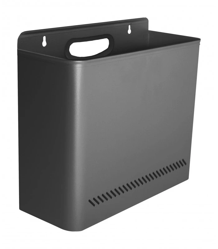 [143/003N] PAPELERA MURAL 11L METALICA EPOXI NEGRA