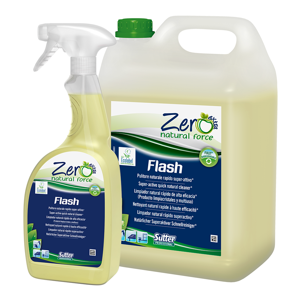[0438800] SUTTER. FLASH (Etiqueta Ecolabel EU IT/020/009). Limpiador natural rápido de alta eficacia (5L)