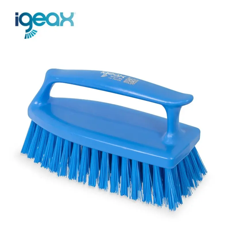 Cepillo Manual con asa Fibra Dura. Sólo Azul (Caja de 6uds.)