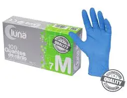 GUANTES SUPREME DE NITRILO AZUL ALTA PROTECCIÓN 5,5G. "LUNA" 100 UDS. (Caja de 10uds.)