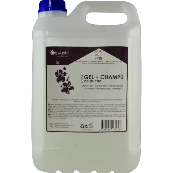 GARRAFA 5 LITROS GEL+CHAMPÚ HACHE (Unidad)