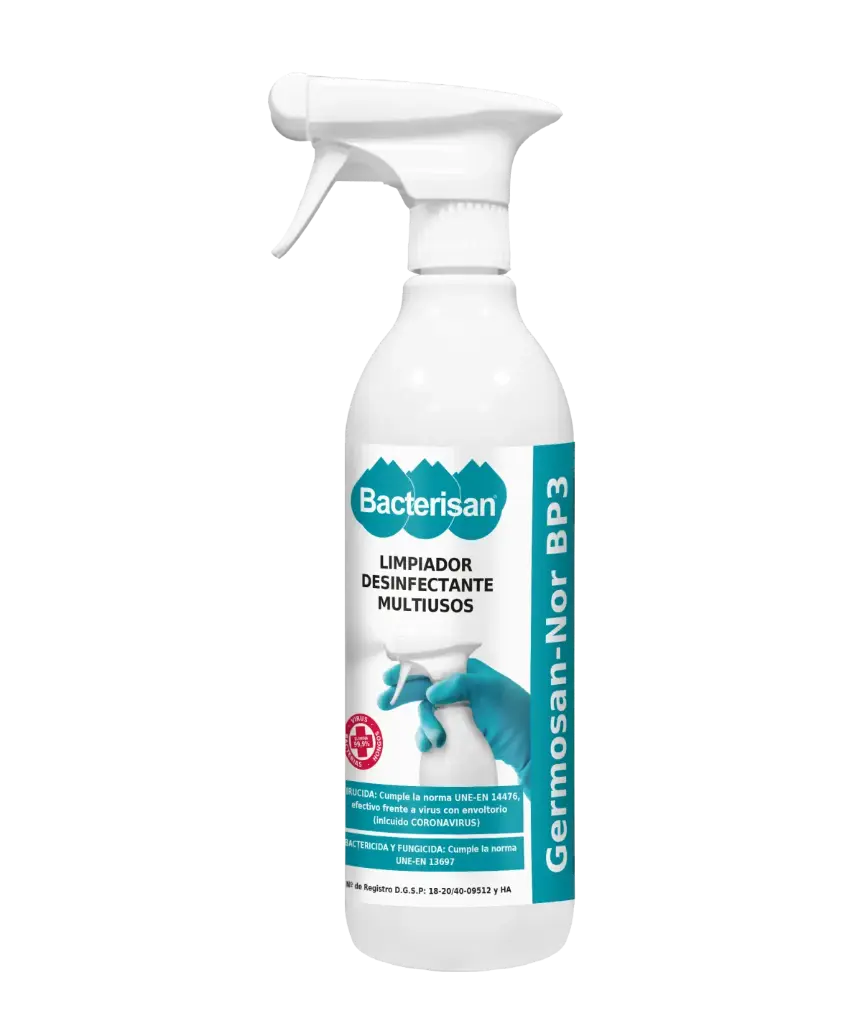 Germosan NOR BP3 750ml. Desinfectante de superficies y textiles | VIRUCIDA – Bactericida – Fungicida – Levuricida | Uso puro  (Unidad)