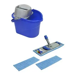 RESSOL. Set Durawet 3: Cubo Simple 14 litros+ escurridor +soporte Pro+3 recambios Pro.