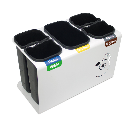 [MCON013111] Papelera Luna 45L 3R (15+15+15) Con Tapa 